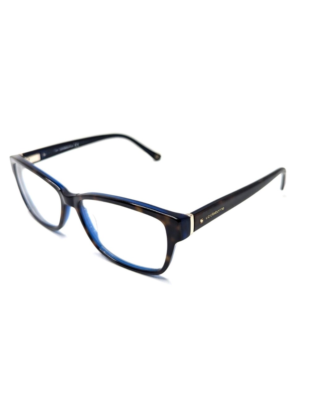 Liz Claiborne Eyeglasses L616 0DW2 Tortoise Blue Rectangle Full Rim Frames 135m